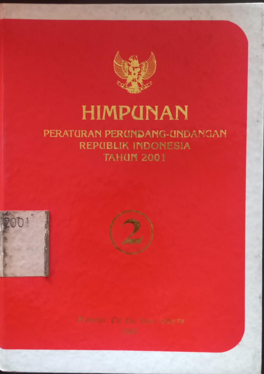 Cover Himpunan Peraturan Perundang-undangan Republik Indonesia Tahun 2001