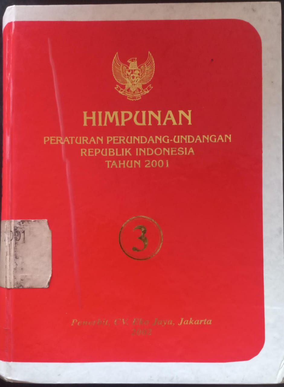 Cover Himpunan Peraturan Perundang-undangan Republik Indonesia Tahun 2001