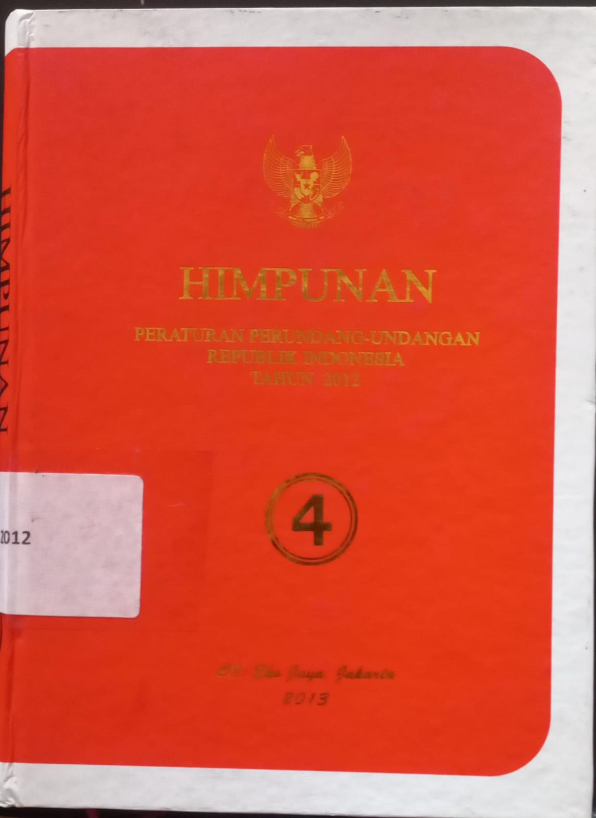 Cover Himpunan Peraturan Perundang-undangan Republik Indonesia Tahun 2012