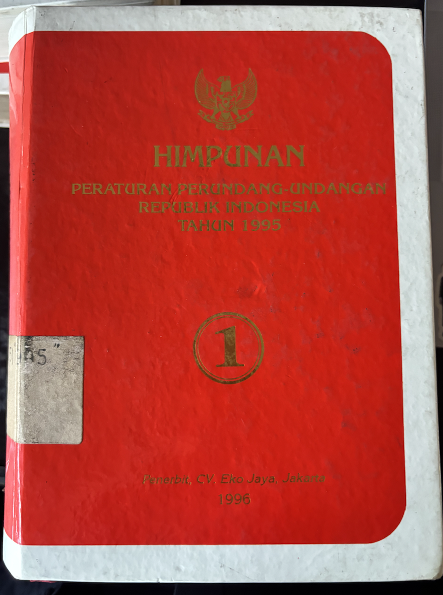 Cover Himpunan Peraturan Perundang-Undangan Republik Indonesia Tahun 1995