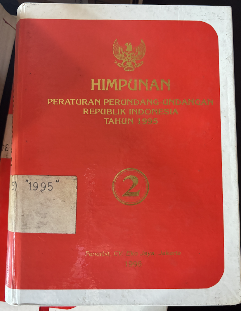 Cover Himpunan Peraturan Perundang-Undangan Republik Indonesia Tahun 1995