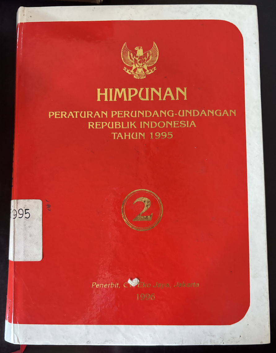 Cover Himpunan Peraturan Perundang-Undangan Republik Indonesia Tahun 1995
