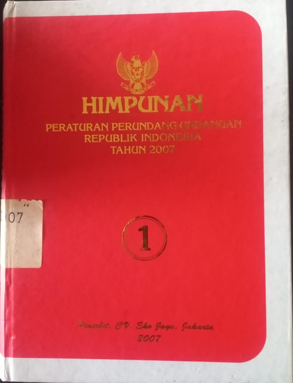Cover Himpunan Peraturan Perundang-undangan Republik Indonesia Tahun 2007