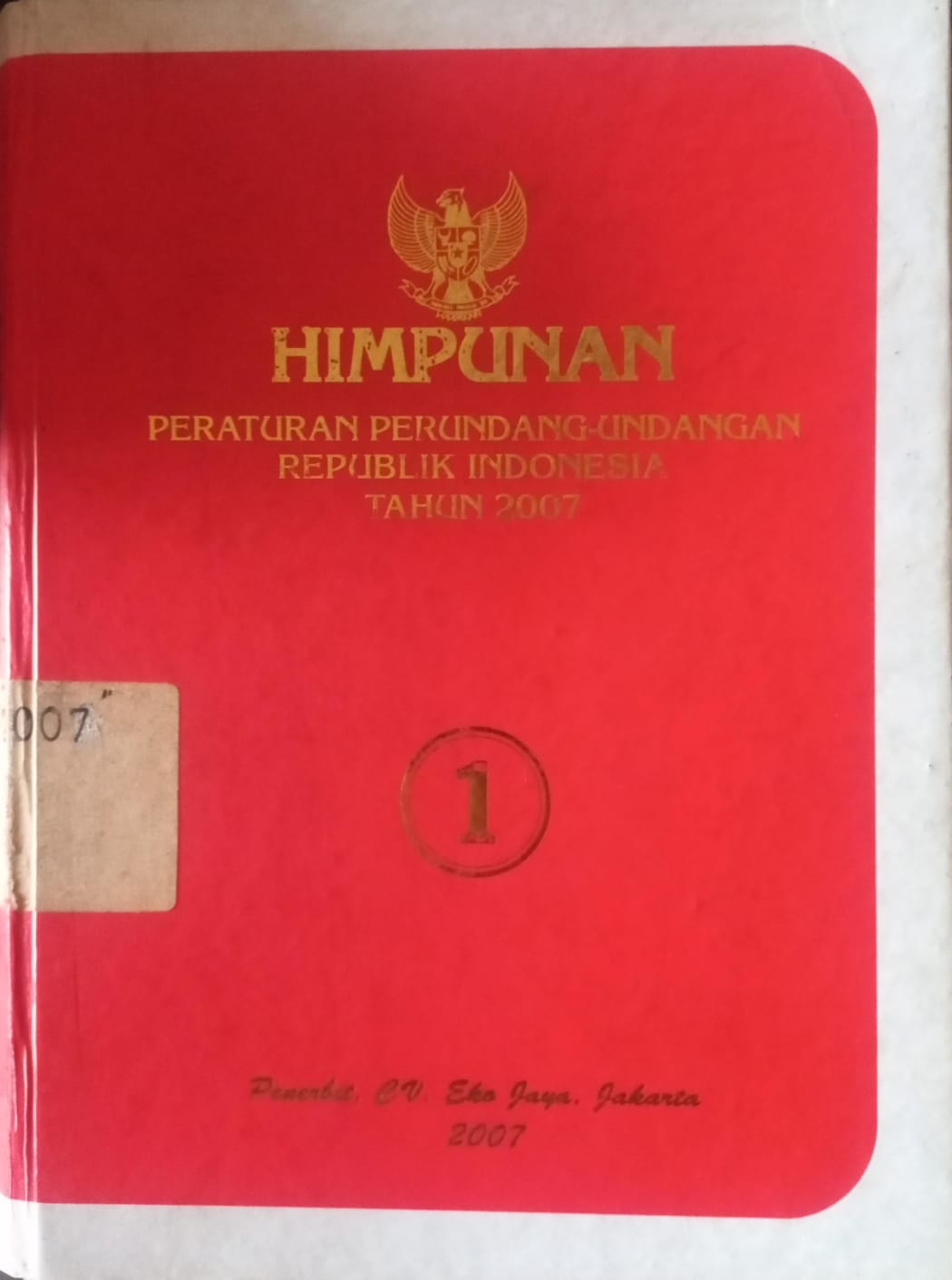 Cover Himpunan Peraturan Perundang-undangan Republik Indonesia Tahun 2007