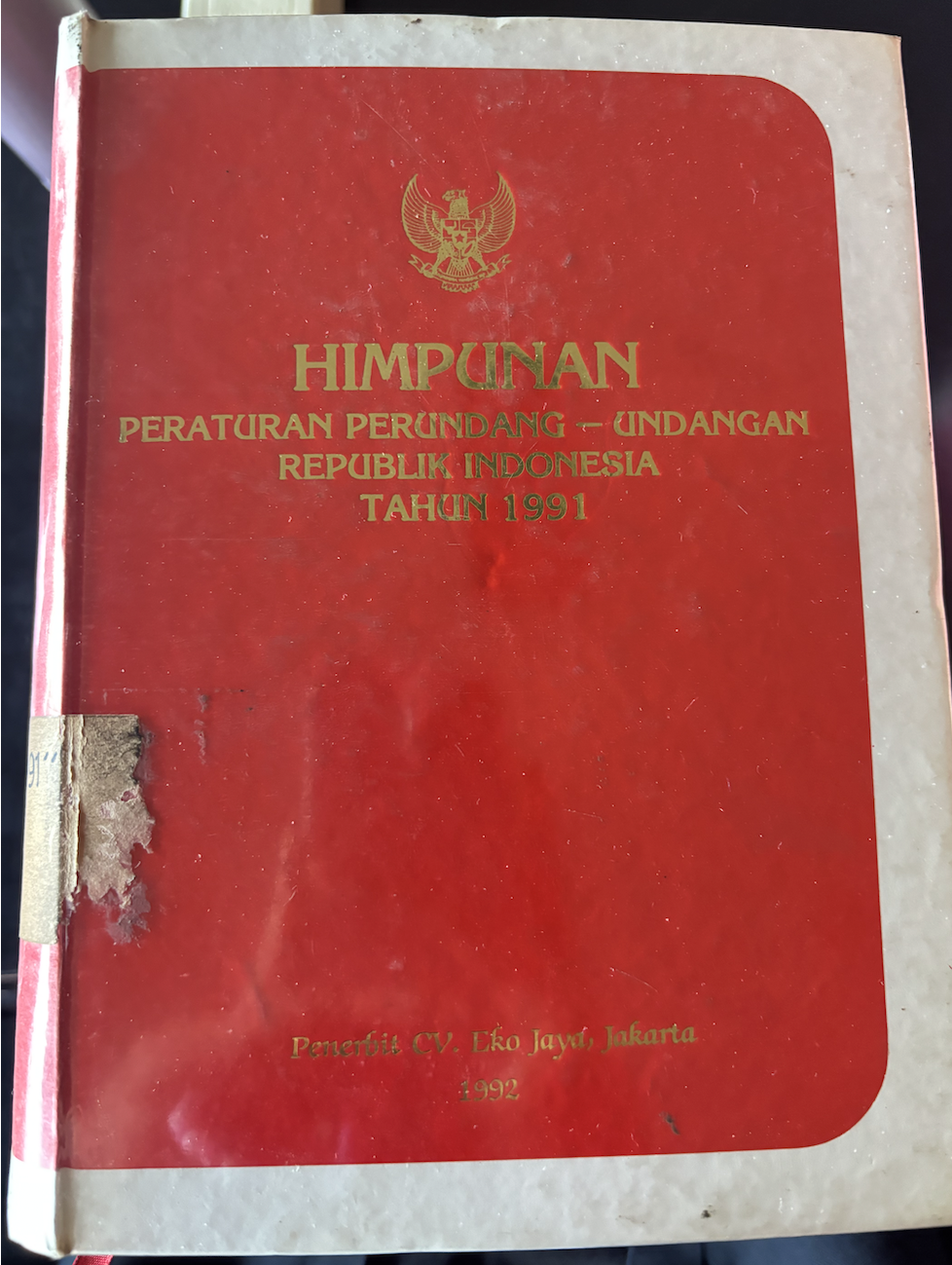 Cover Himpunan Peraturan Perundang-Undangan Republik Indonesia Tahun 1995