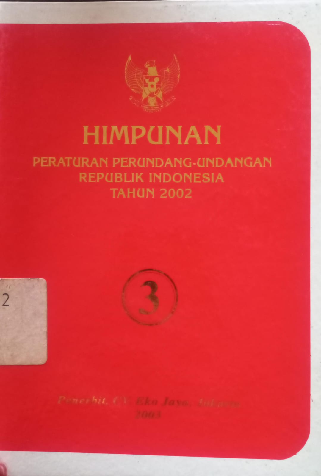 Cover Himpunan Peraturan Perundang-undangan Republik Indonesia Tahun 2002
