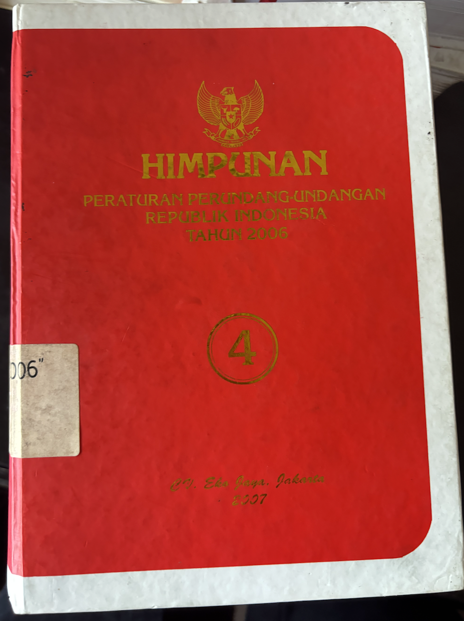 Cover Himpunan Peraturan Perundang-Undangan Republik Indonesia Tahun 2006