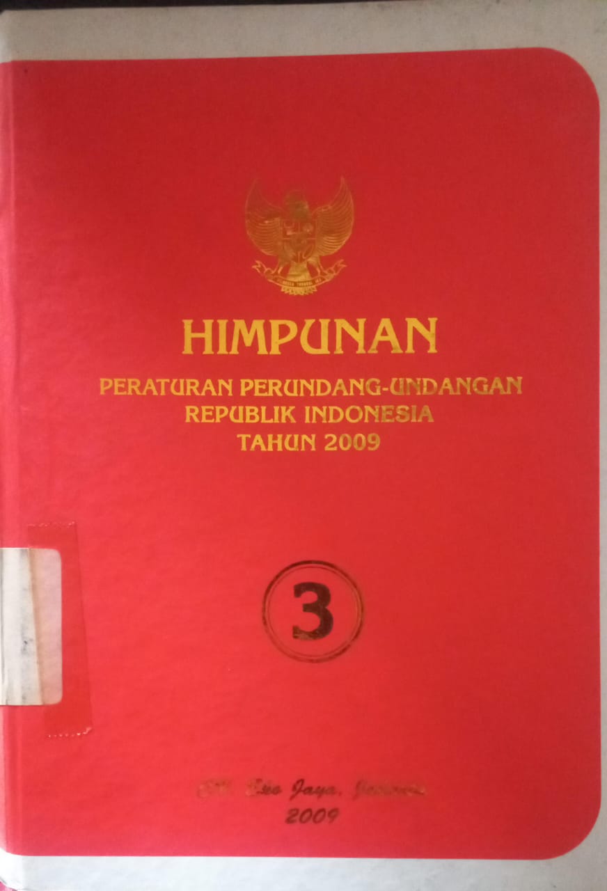 Cover Himpunan Peraturan Perundang-undangan Republik Indonesia Tahun 2009