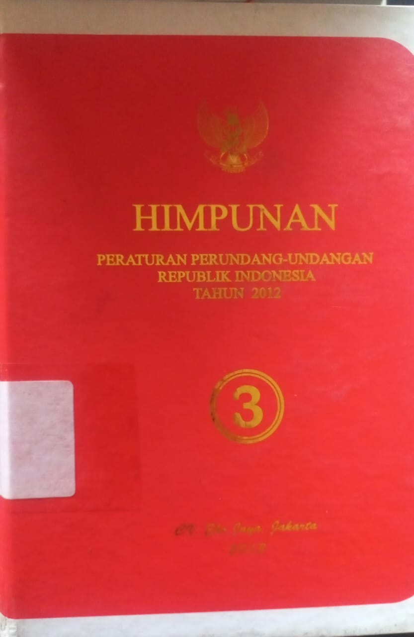 Cover Himpunan Peraturan Perundang-undangan Republik Indonesia Tahun 2012