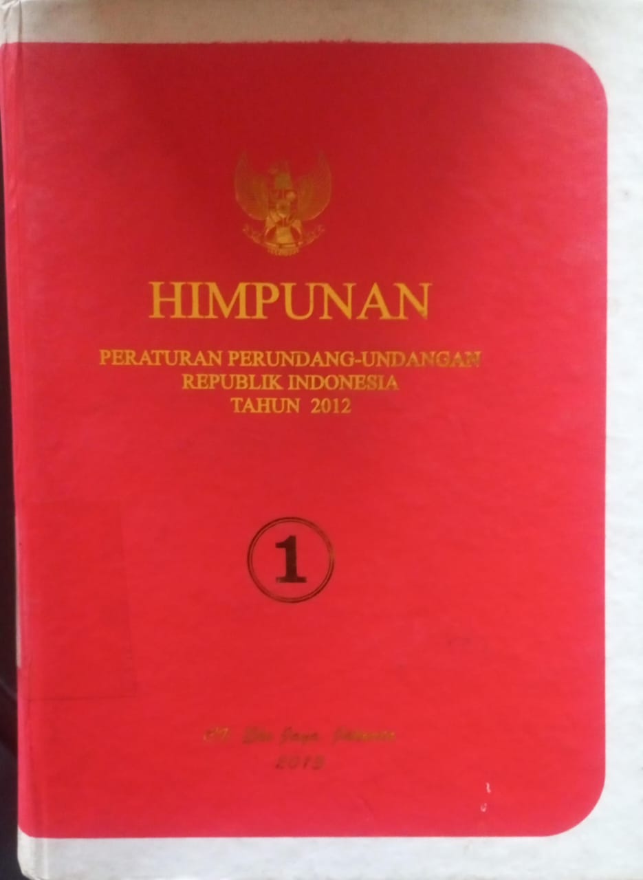 Cover Himpunan Peraturan Perundang-undangan Republik Indonesia Tahun 2012