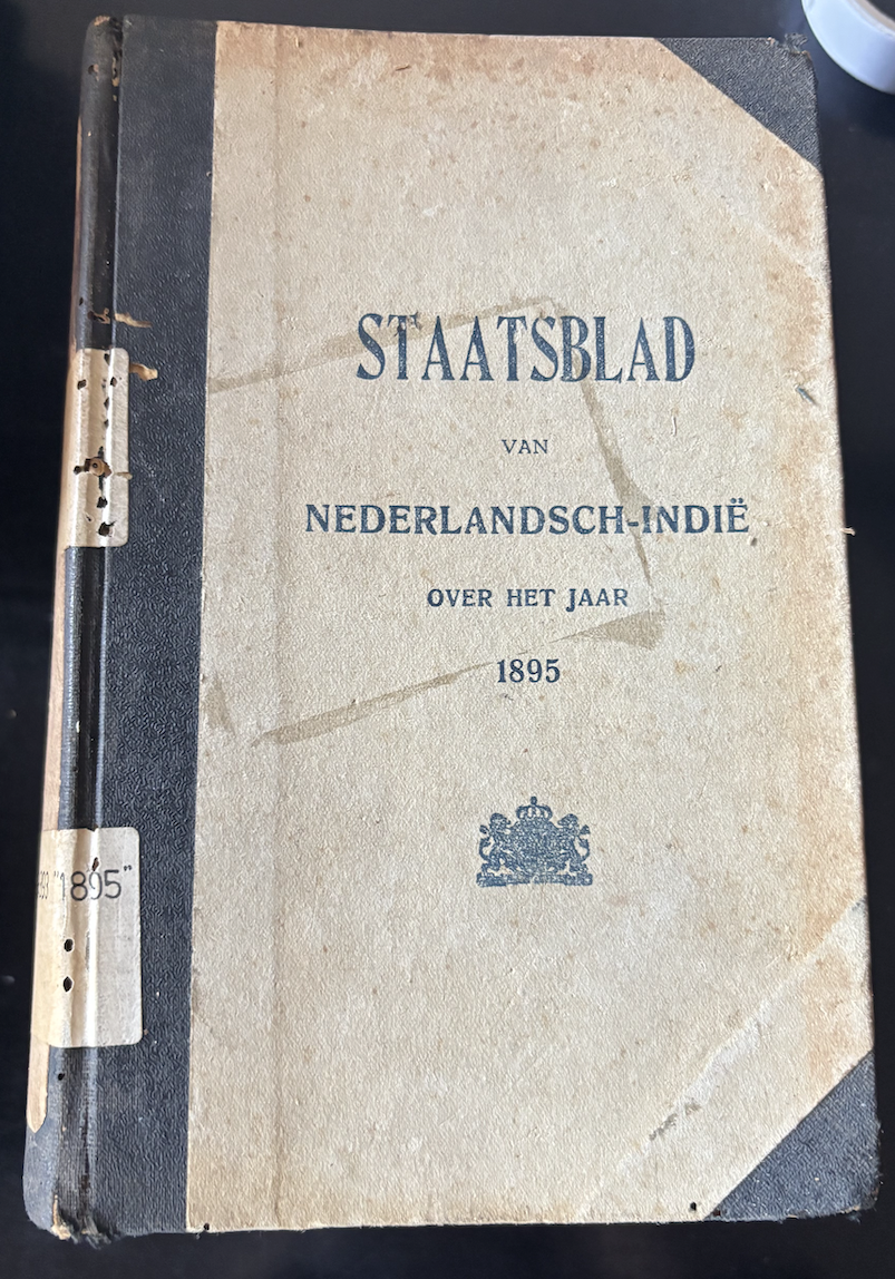 Cover Staatstblad Nederlandsch-Indie 1895