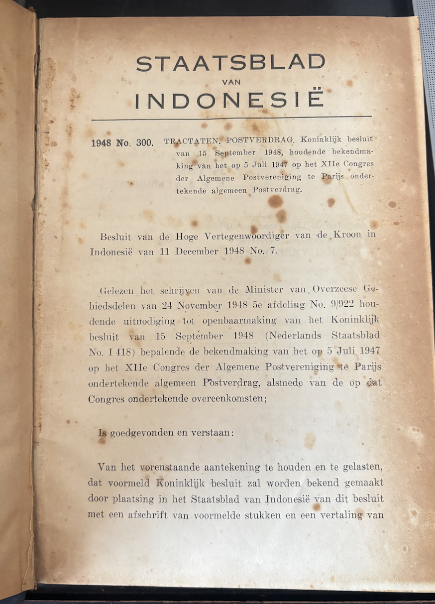 Cover Staatsblad Van Indonesia 1948