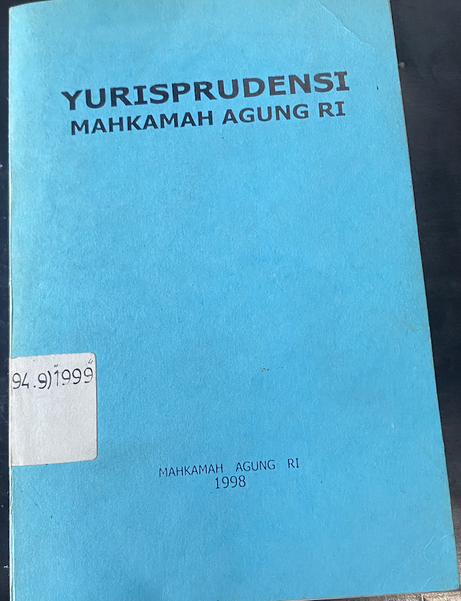 Cover Yurisprudensi Mahkamah Agung RI