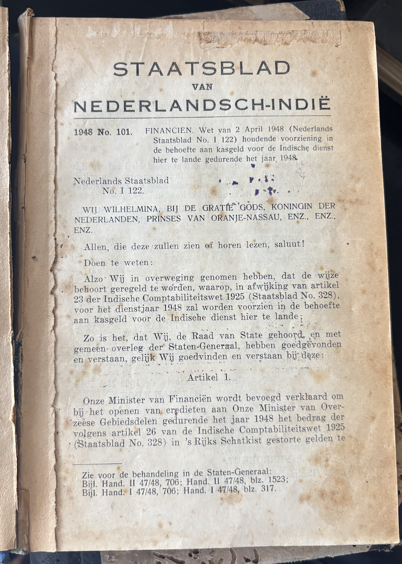 Cover Bijblad Staatsblad Van Neterlandsch-Indie 1948