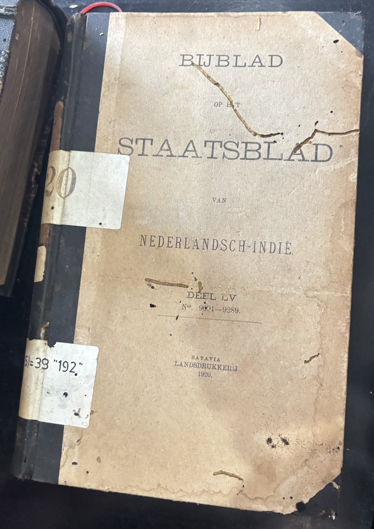 Cover Bijblad Staatsblad Van Neterlandsch-Indie 1920