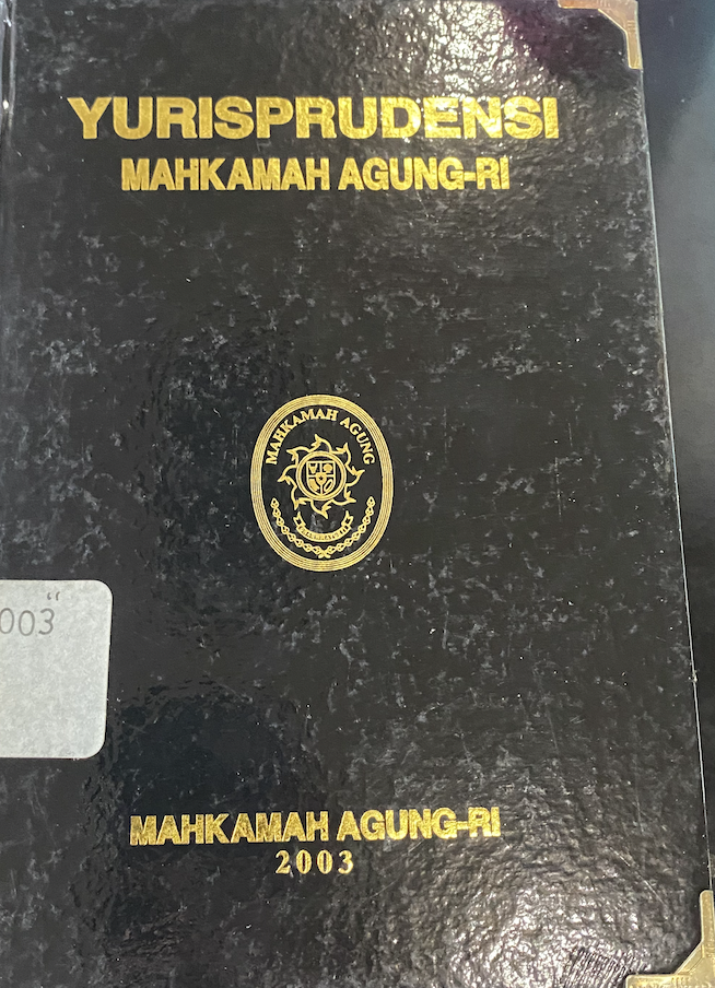 Cover Yurisprudensi Mahkamah Agung-RI