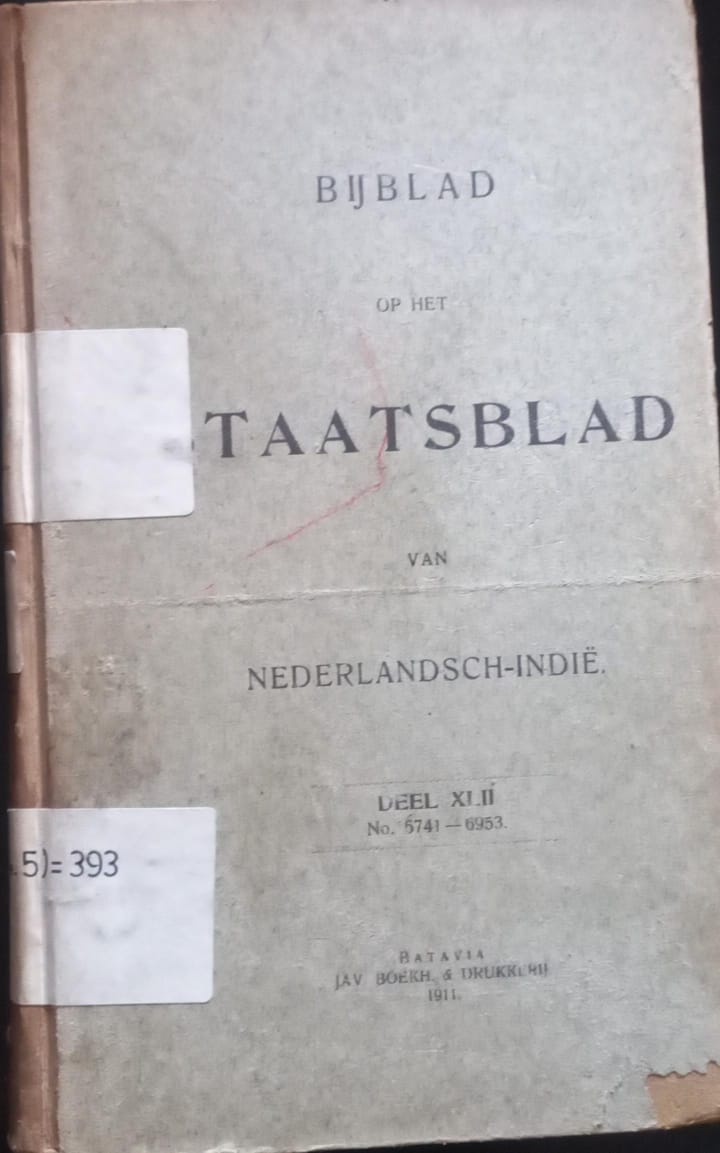 Cover Staatsblad Van Nederlandsch-Indie 1915