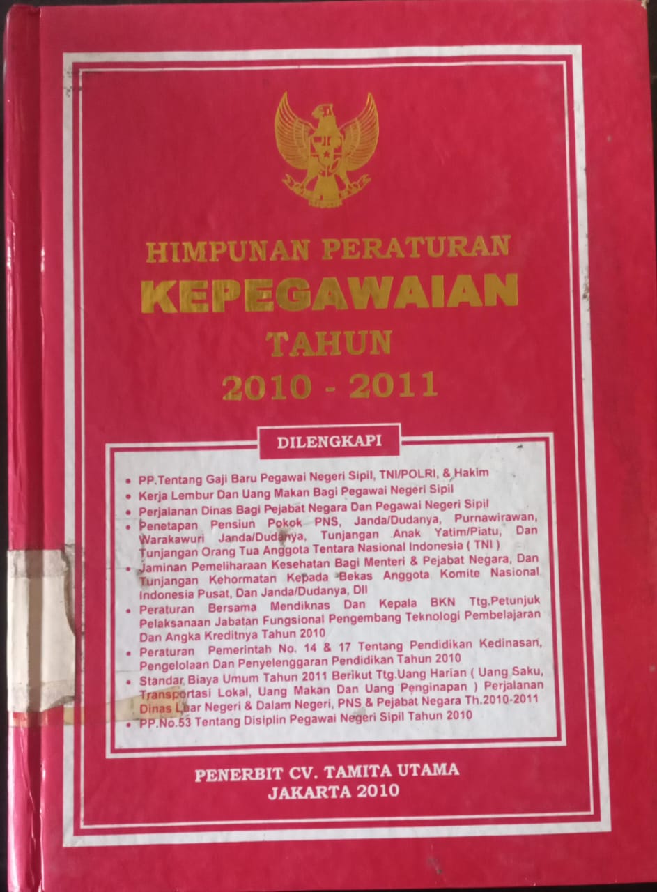 Cover Himpunan Peraturan Kepegawaian Tahun 2010 - 2011