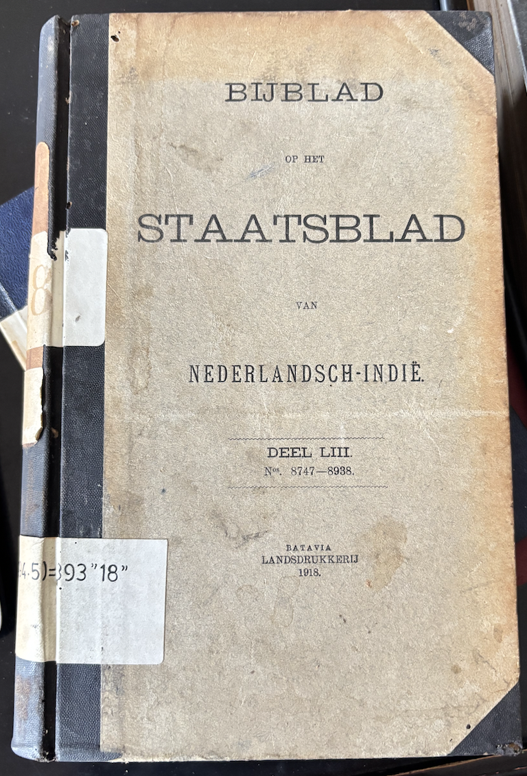 Cover Bijblad Staatsblad Van Neterlandsch-Indie 1879 No. 3251-3381
