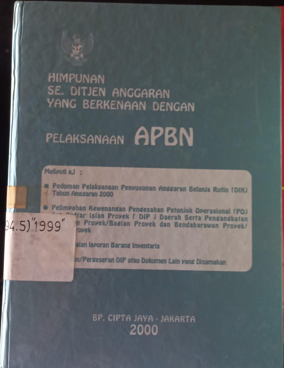 Cover Himpunan Se. Ditjen Anggaran Yang Berkenaan Dengan Pelaksanaan APBN
