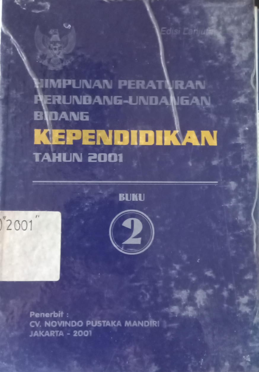Cover Himpunan Peratuiran Perundang-undangan Bidang Kependidikan Tahun 2001