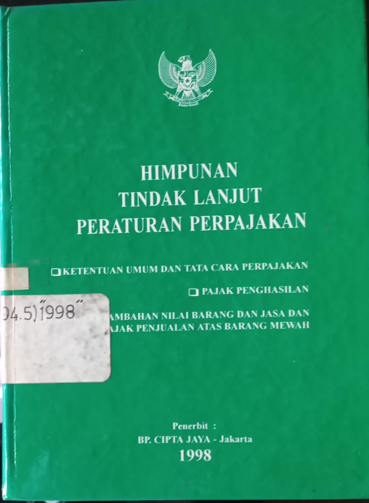 Cover Himpunan Tindak Lanjut Peraturan Perpajakan
