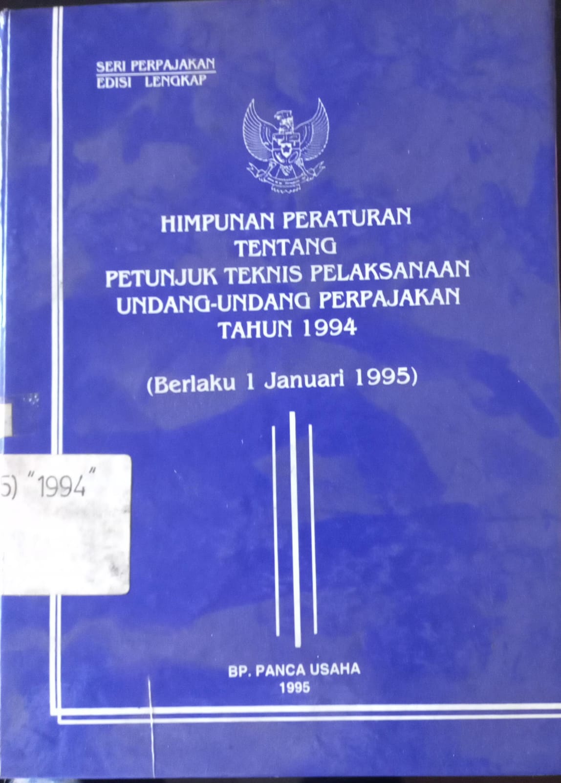 Cover Himpunan Peraturan Tentang Petunjuk Teknis Pelaksanaan Undang-undang Perpajakan Tahun 1994