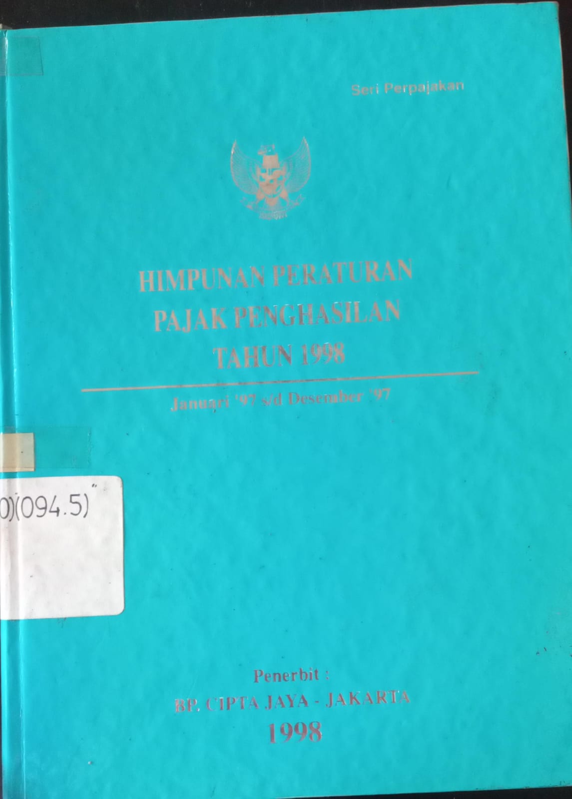 Cover Himpunanan Peraturan Pajak Penghasilam Tahun 1998