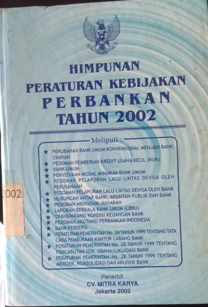 Cover Himpunan Peraturan Kebijakan Perbankan Tahun 2002