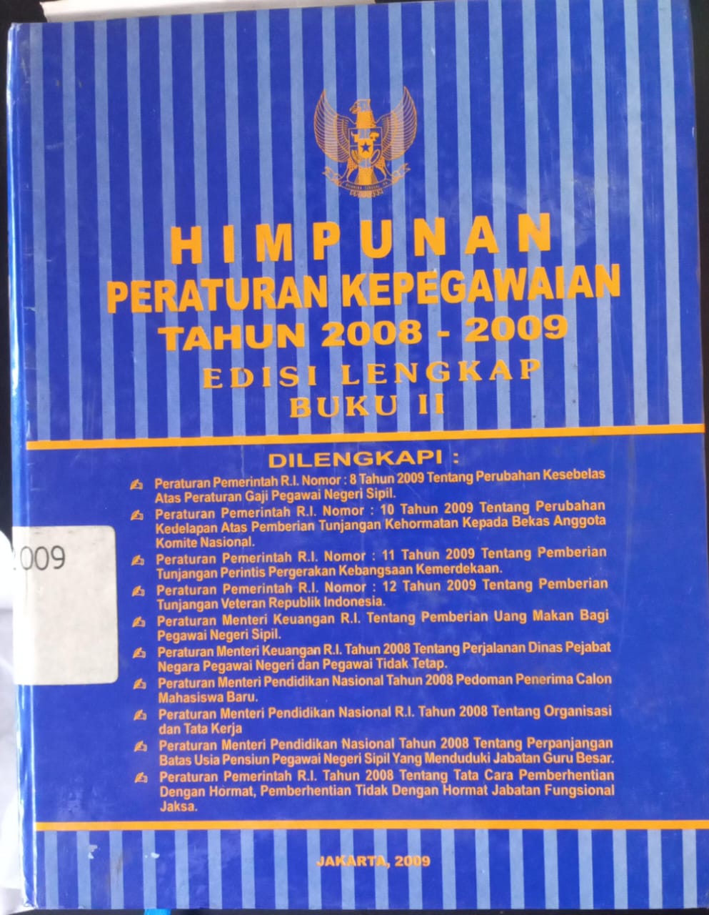 Cover Himpunan Peraturan Kepegawaian Tahun 2008 - 2009