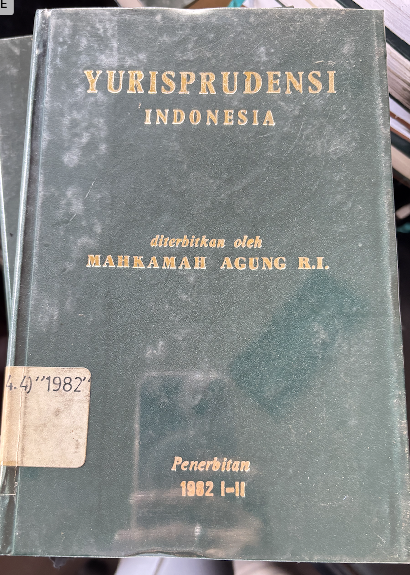 Cover Yurisprudensi Indonesia 1982 I-II