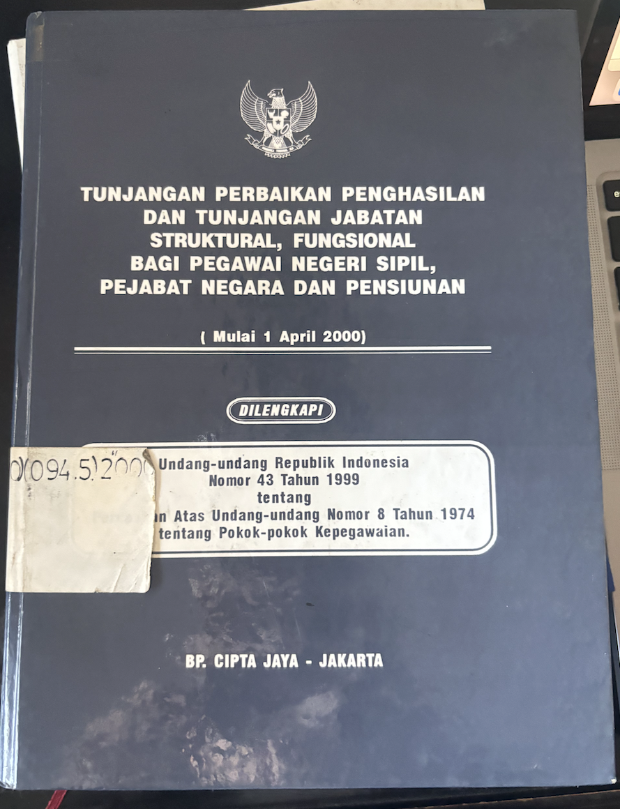 Cover Tunjangan Perbaikan Penghasilan dan Tunjangan Jabatan Struktural, Fungsional, Bagi Pegawai Negara Sipil, Pejabat Negara dan Pensiunan