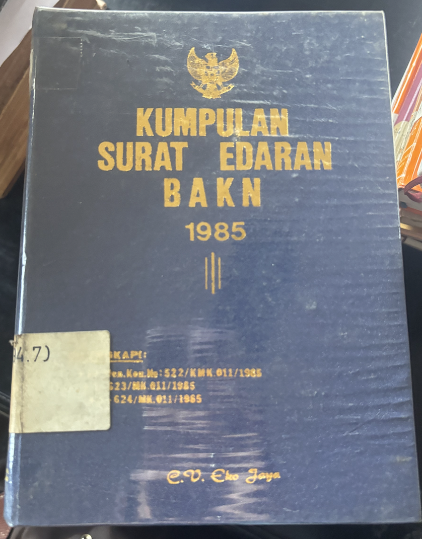 Cover Kumpulan Surat Edaran BAKN 1985