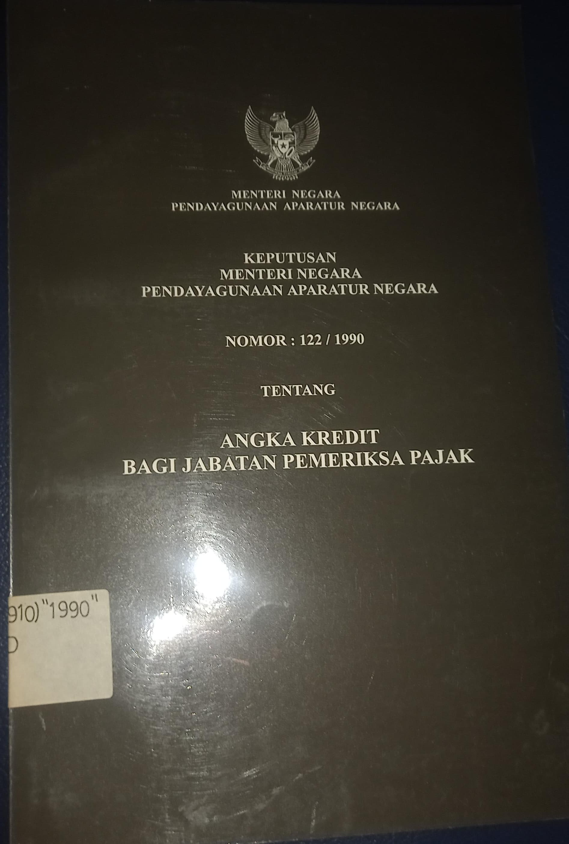 Cover Keputusan Menteri Negara Pendayagunaan Aparatur Negara Tentang Angka Kredit Bagi Jabatan Pemeriksa Pajak