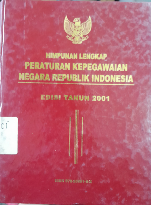 Cover Himpunan Lengkap Peraturan Kepegawaian Negara Republik Indonesia Edisi Tahun 2001