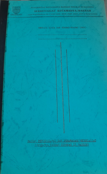 Cover Rencana Kerja dan Syarat - Syarat (RKS)