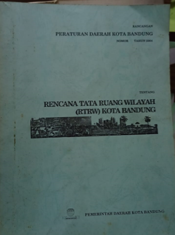 Cover Rencana Tata Ruang Wilayah (RTRW) Kota Bandung