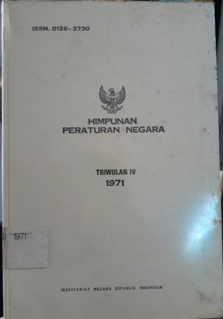 Cover Himpunan Peraturan Negara Triwulan IV 1971