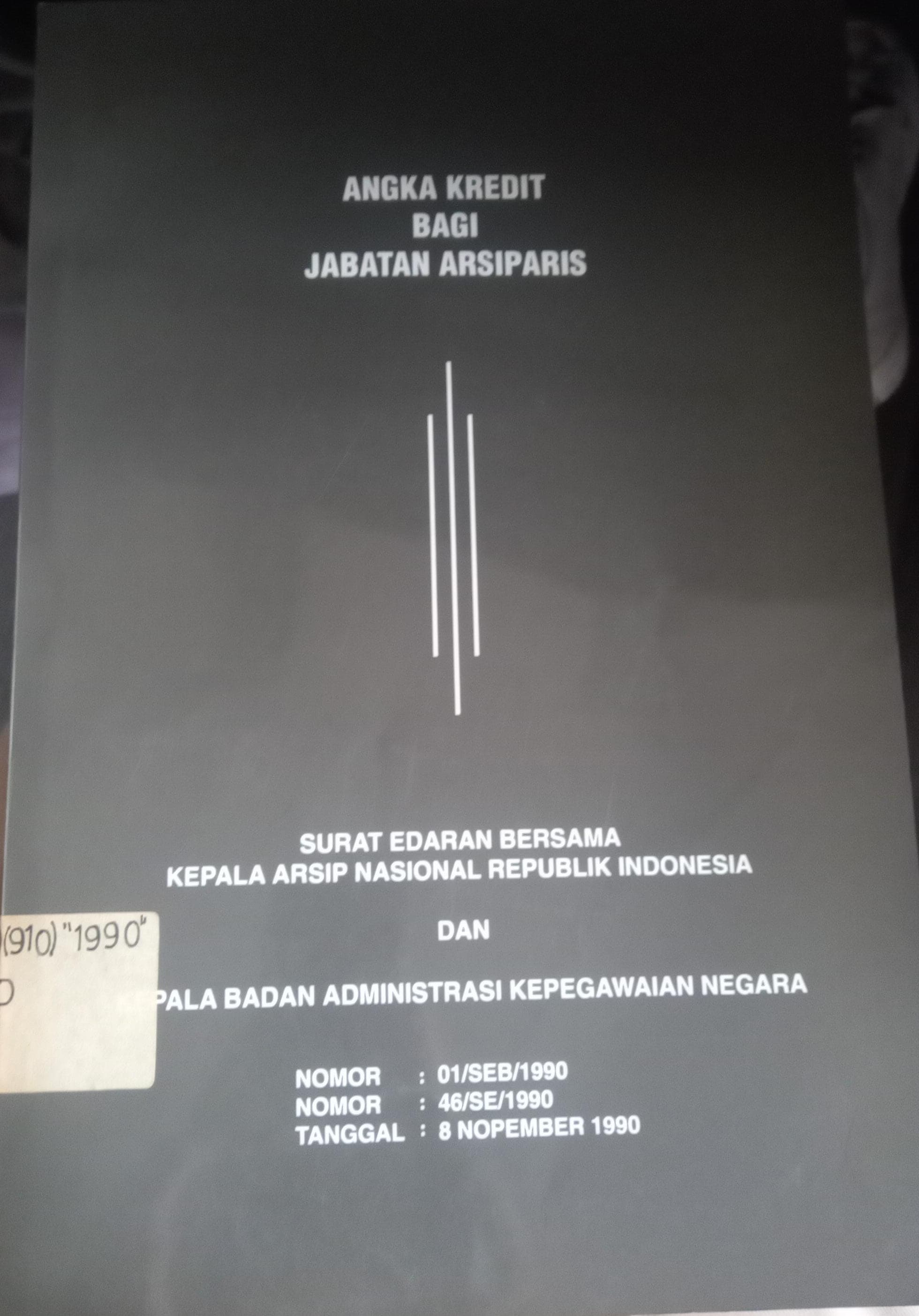 Cover Angka Kredit Bagi Jabatan Arsiparis