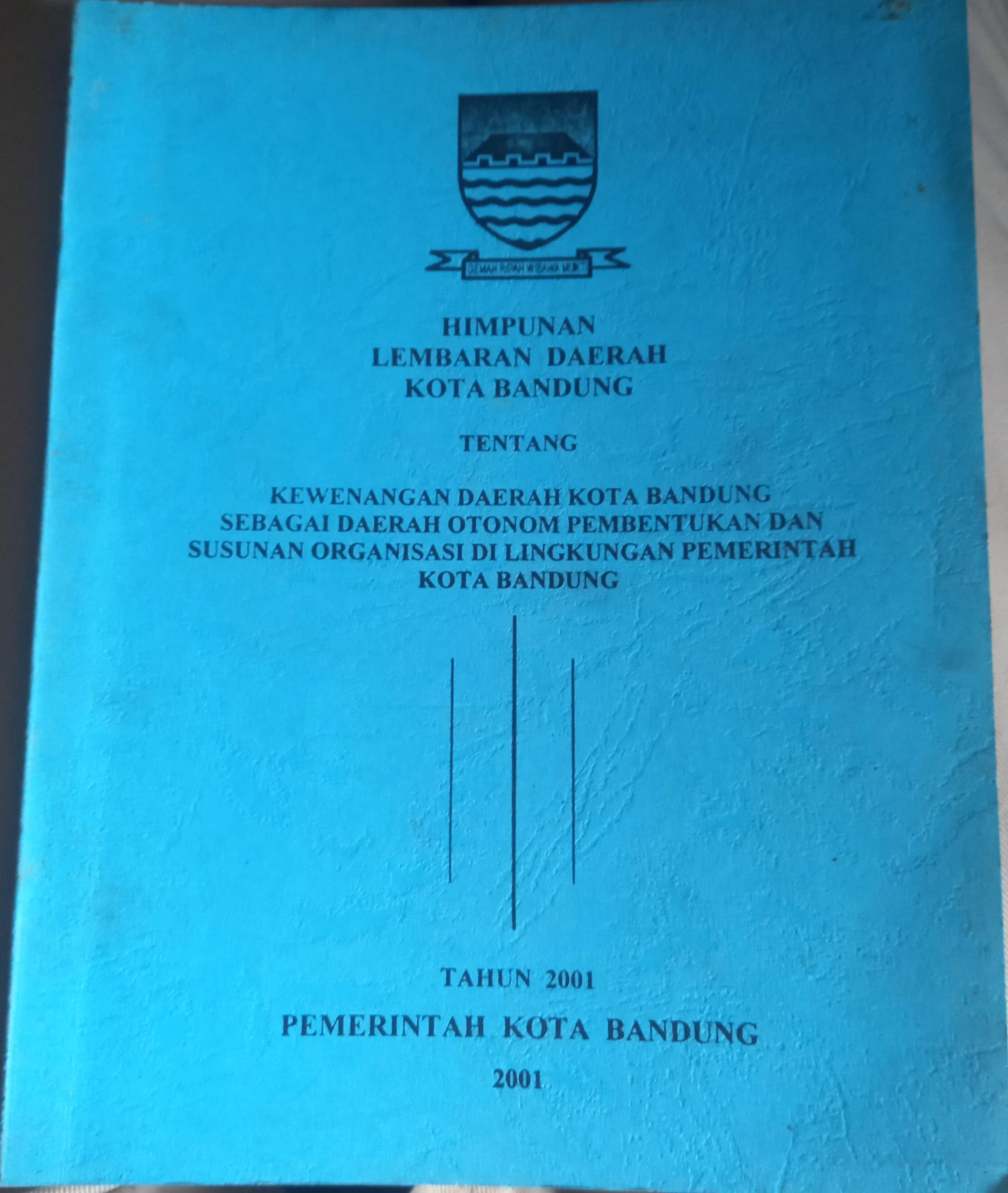 Cover Himpunan Lembaran Daerah Kota Bandung