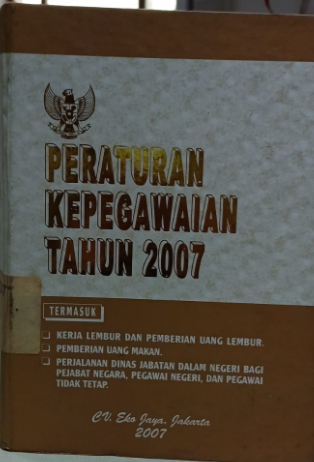 Cover Peraturan Kepegawaian Tahun 2007