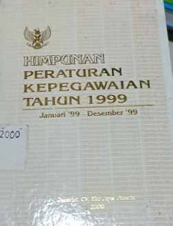 Cover Himpunan Peraturan Kepegawaian Tahun 1999