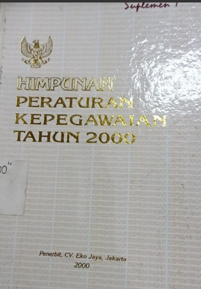 Cover Himpunan Peraturan Kepegawaian Tahun 2000