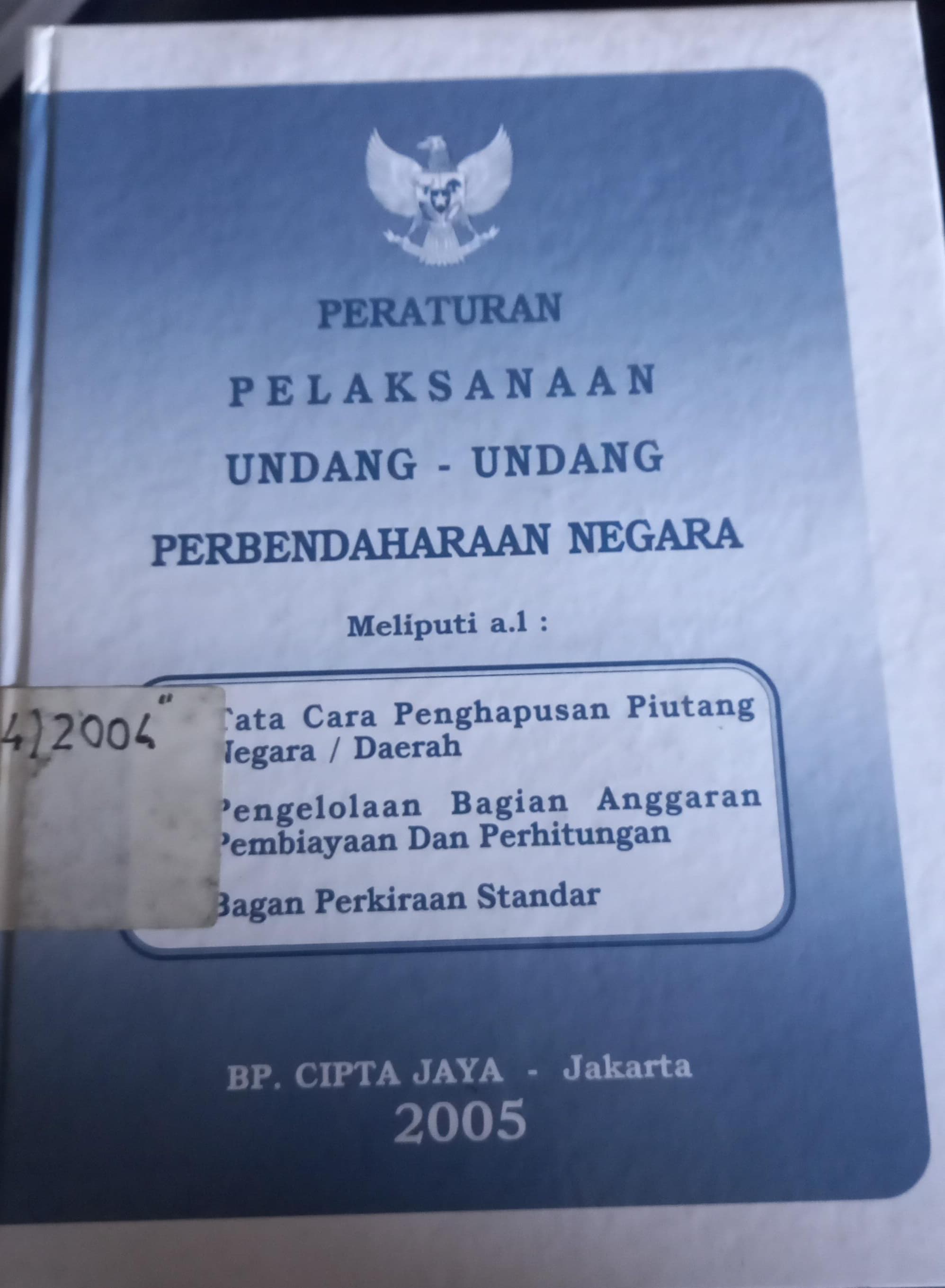 Cover Peraturan Pelaksanaan Undang - Undang Perbendaharaan Negara