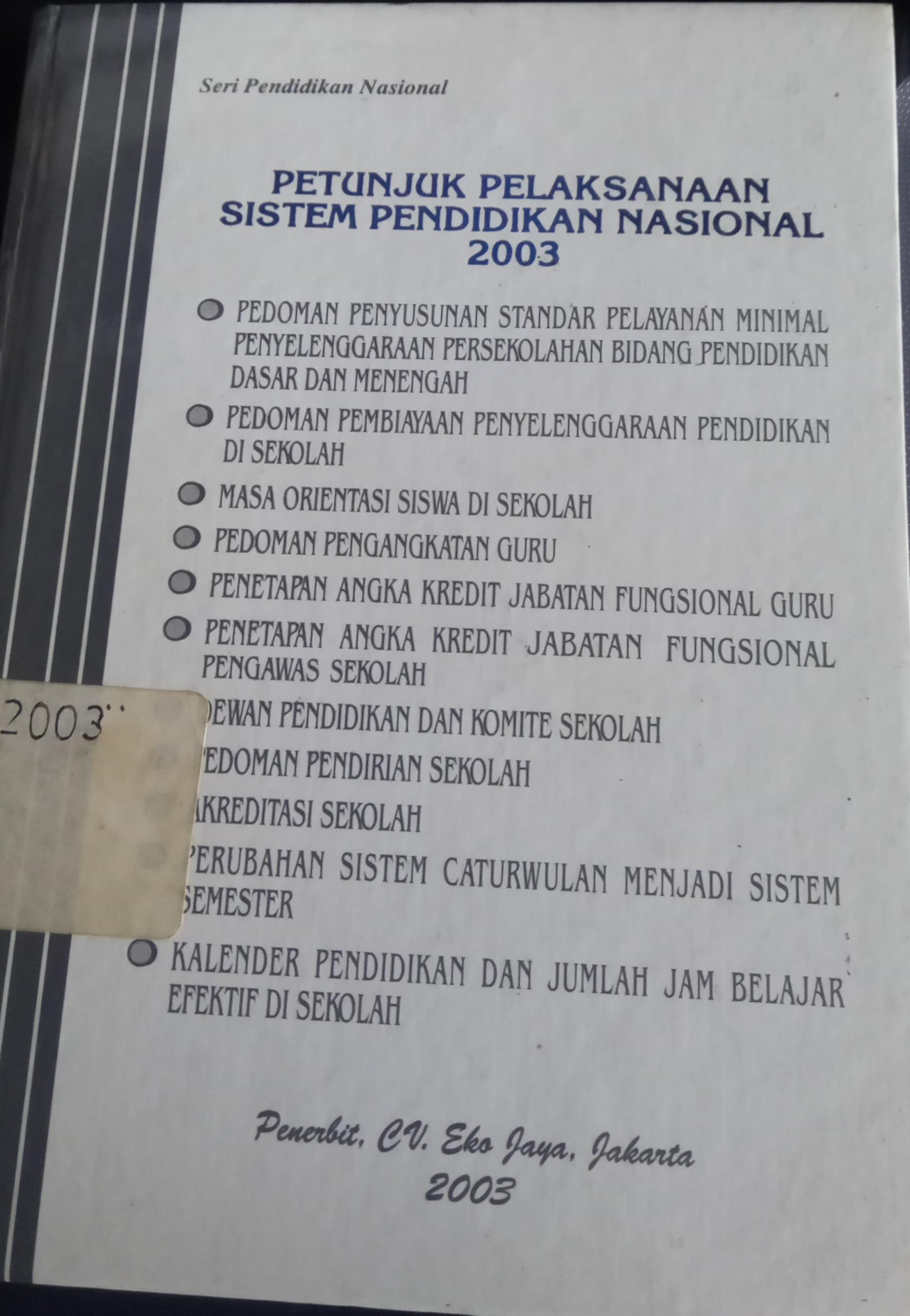 Cover Petunjuk Pelaksaan Sistem Pendidikan Nasional 2023