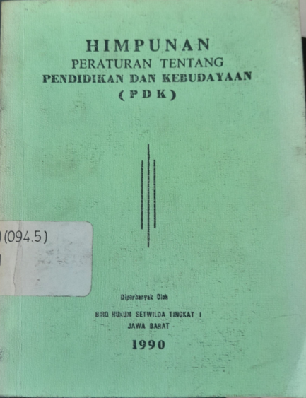 Cover Himpunan Peraturan Tentang Pendidikan dan Kebudayaan (PDK)