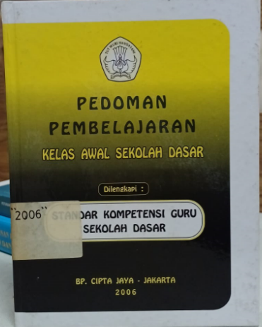 Cover Pedoman Pembelajaran Kelas Awal Sekolah Dasar