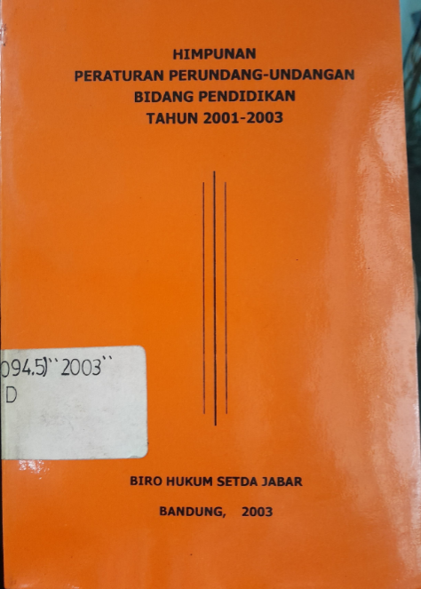 Cover Himpunan Peraturan Perundang-Undangan Bidang Pendidikan Tahun 2001-2003