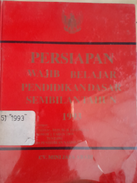 Cover Persiapan Wajib Belajar Pendidikan Dasar Sembilan Tahun 1993
