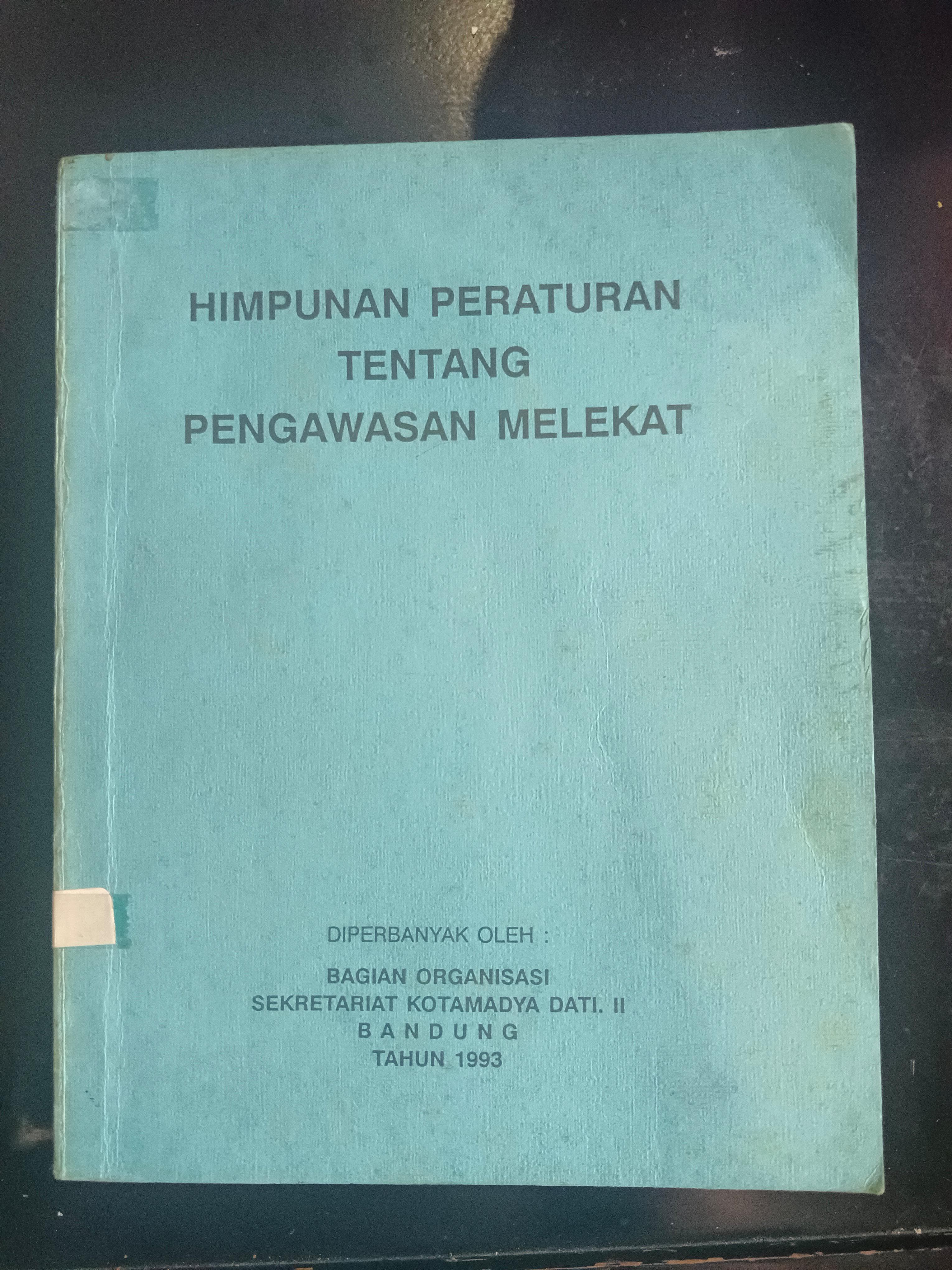 Cover Himpunan Peraturan Tentang Pengawasan Melekat